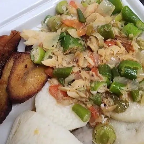 Okra and Saltfish.