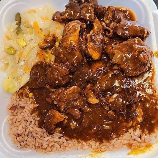 Brown Stew Chicken.